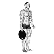 weighted standing hand squeeze